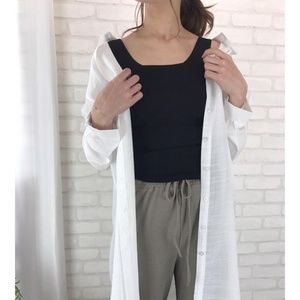 NWT: Square neck tank top (Black)